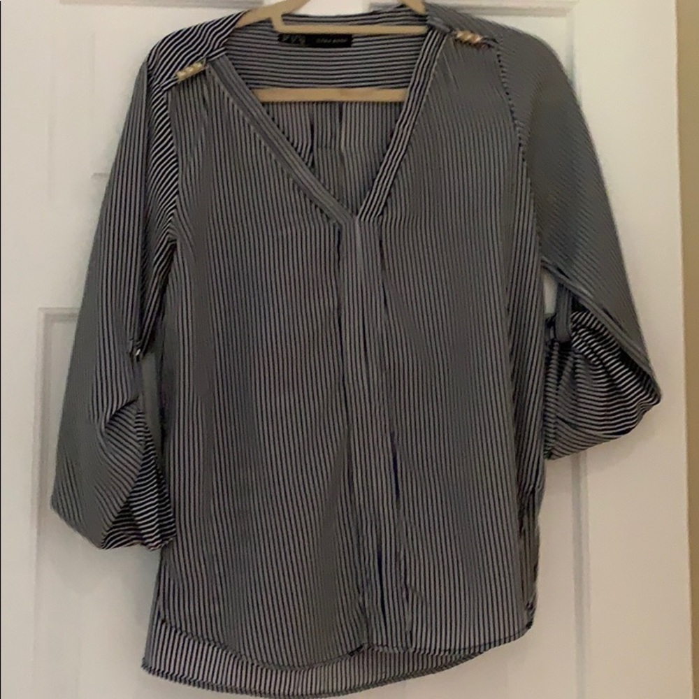 Zara stripped blouse